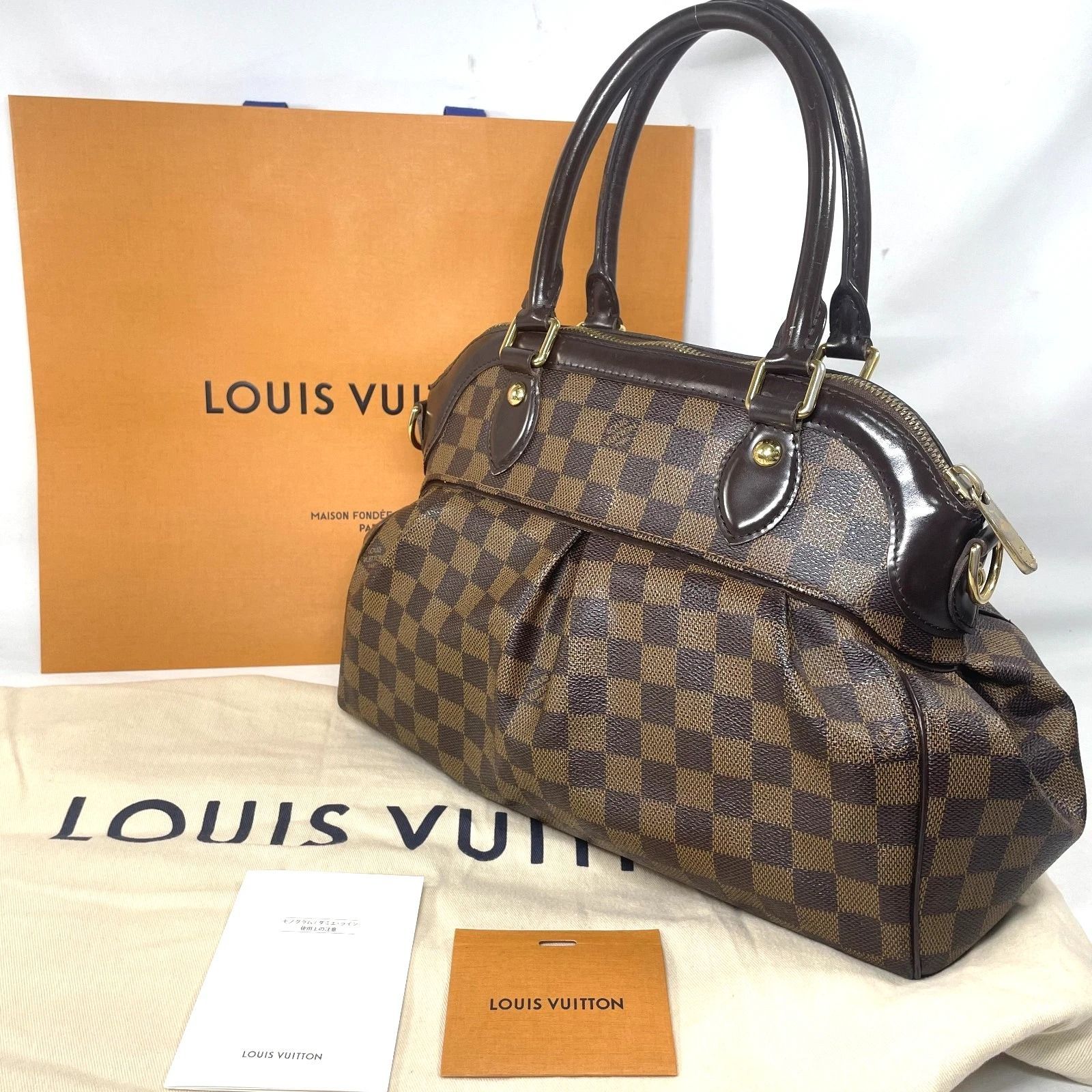 【本物】ルイ ヴィトン ハンドバッグ トレヴィ PM Trevi PM ダミエ エベヌ N51997 LOUIS VUITTON