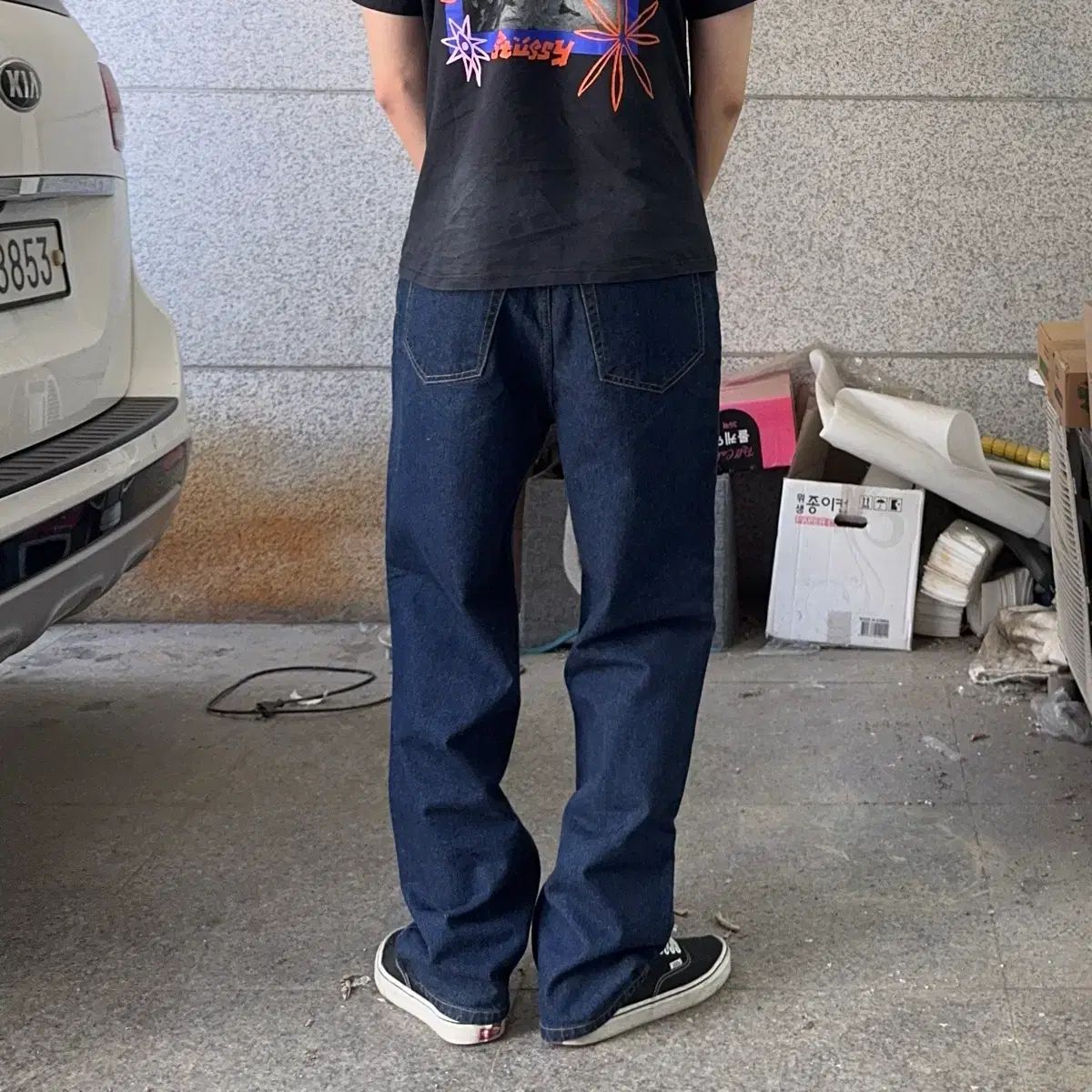 90s STUSSY USA インターナショナル デニム パンツ