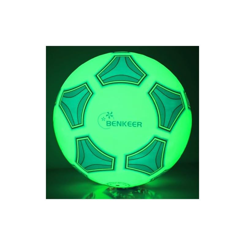 Benkeer 暗闇で光るサッカー-4号/5号サッカーボーイズや大人プレゼント-トラディショナル (3号球) 1