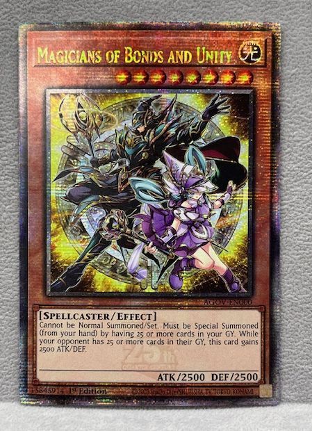 遊戯王 英語 北米 【AGOV】結束と絆の魔導師 25thシークレットレア 1st