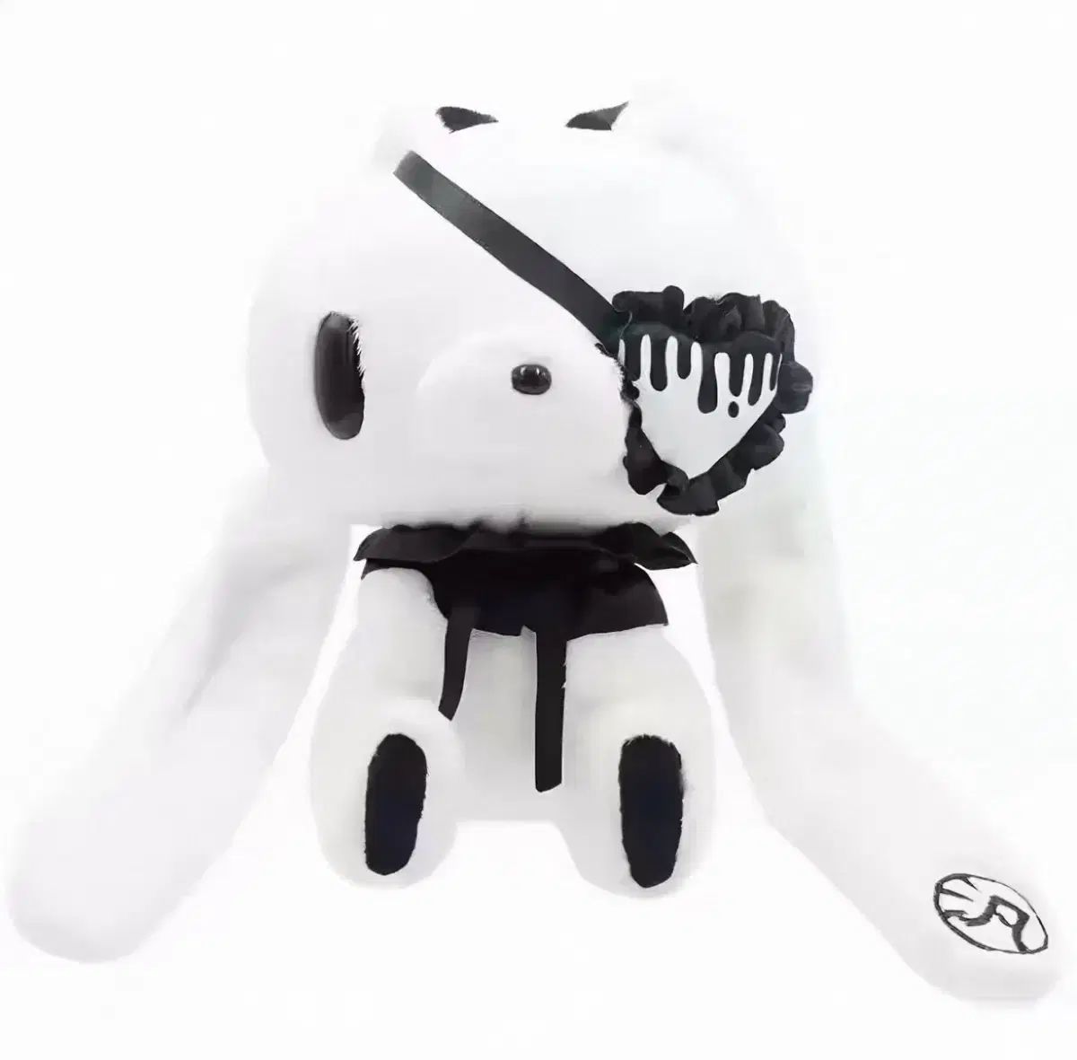 汎用うさぎ アイ パッチ グルーミー ぬいぐるみ 白 ゴスパンク