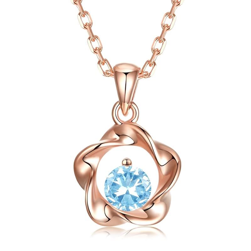 【新品】 [JUDYの秘密] 選べる誕生石 フラワー ネックレス レディースネックレス 18Kゴールド シルバー925アクセサリー（11月）