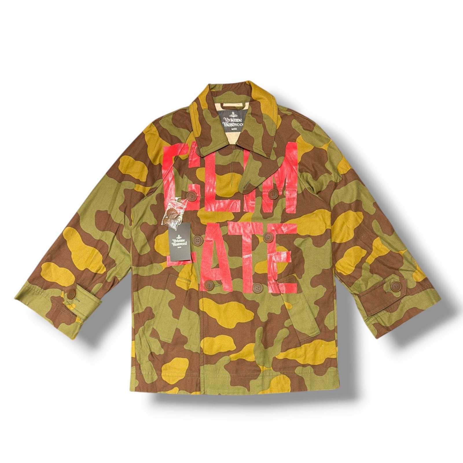 Vivienne Westwood カモフラージュプリントPコート 迷彩 ジャケット ヴィヴィアンウエストウッド VW-V1-77973 グリーンカモ F （14874M）