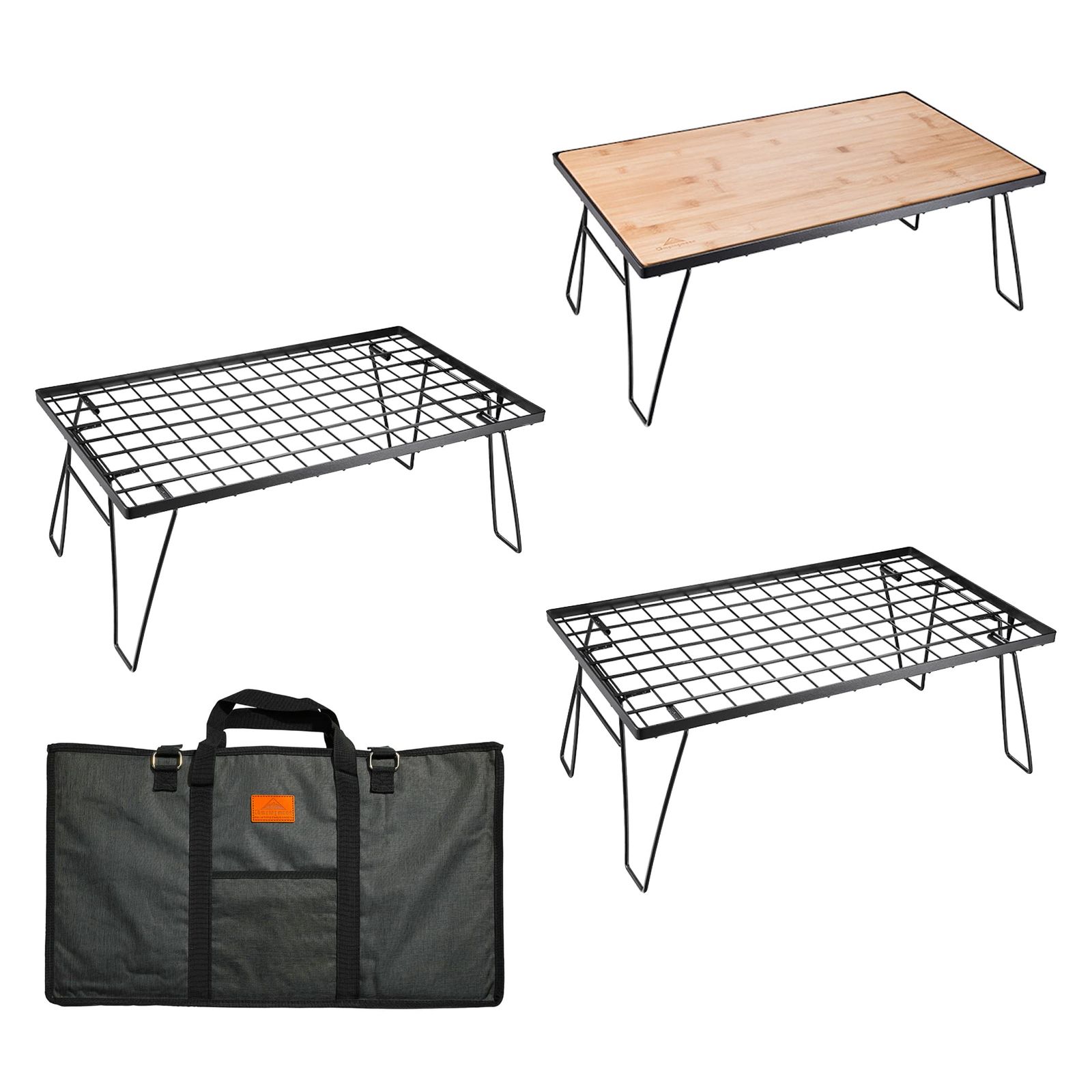 MOON) フィールドラック グラウンド キャンピングムーン(CAMPING 折り畳み 黒メッキスチール製 T-230
