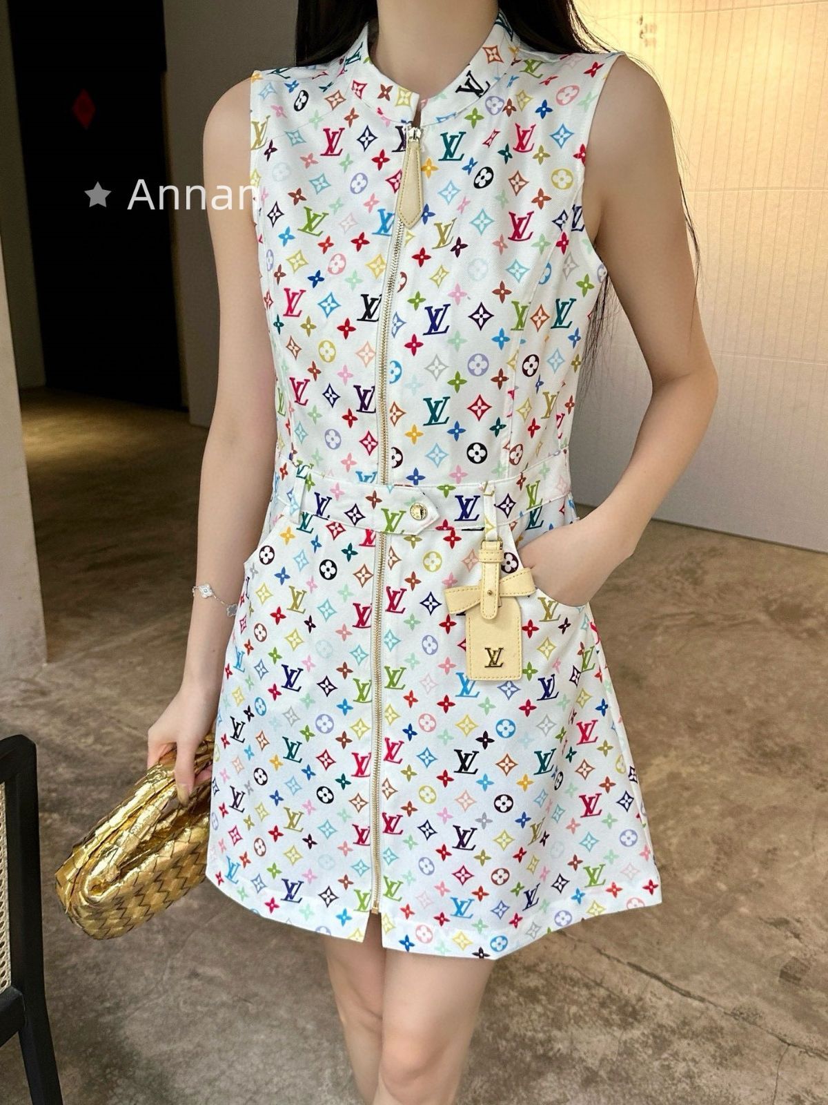 状態良 超新品 LV LOUIS VUITTON ルイヴィトン ワンピース レディース