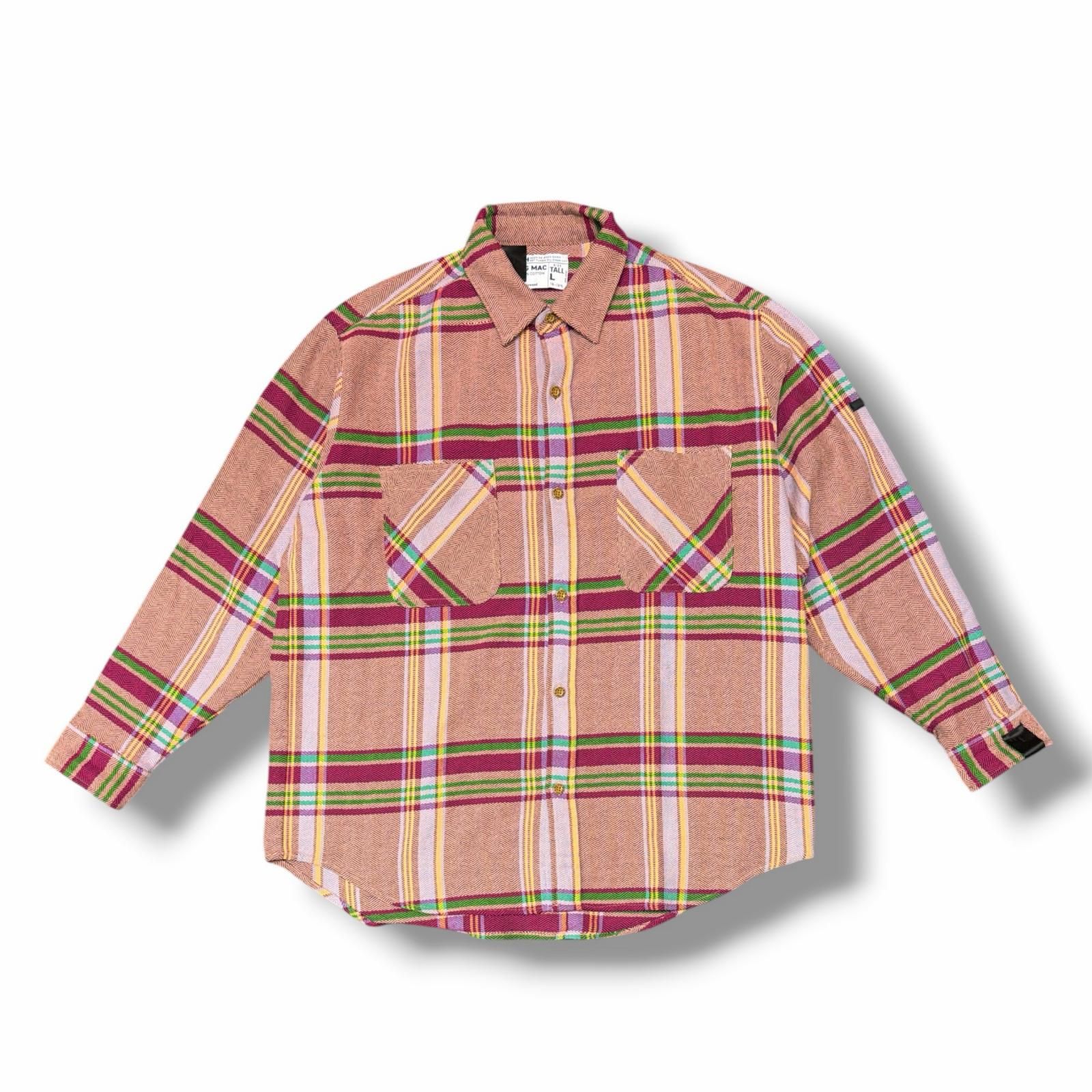 参考上代26400円 N.HOOLYWOOD × BIG MAC 24AW CHECK SHIRT チェックシャツ 長袖シャツ コラボ エヌハリウッド × ビックマック 2242-SH31-010 ピンク系 40 （15104M） 6,764円