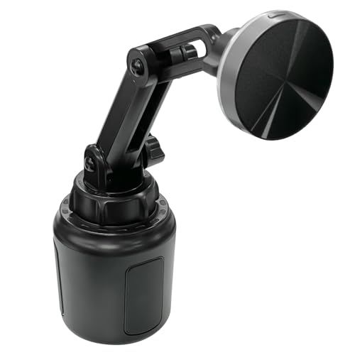 セイワ(SEIWA) 車内用品 スマホホルダー ドリンクホルダー 取り付け IMP447 【MagSafe対応 QC15W】 マグネット無線充電 オーロラ LED自動 変更 9色単色発光 強力 伸縮・可動 アーム マグセーフ リング付属 An 73186c50