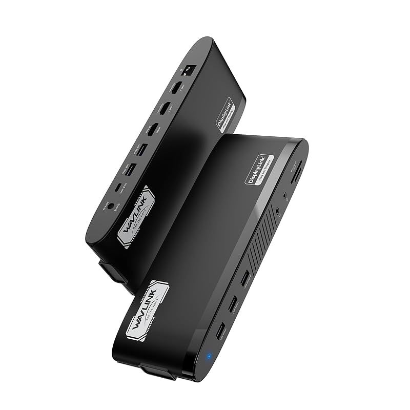【新品】 WAVLINK ユニバーサル デュアル 2K/4K ディスプレイリンク ドッキングステーション、USB-C ラップトップドック、Mac M1/M2/M3/M4 および Windows 対応、100W 充電、HDMI 3ポート、USBポート 5ポー 1