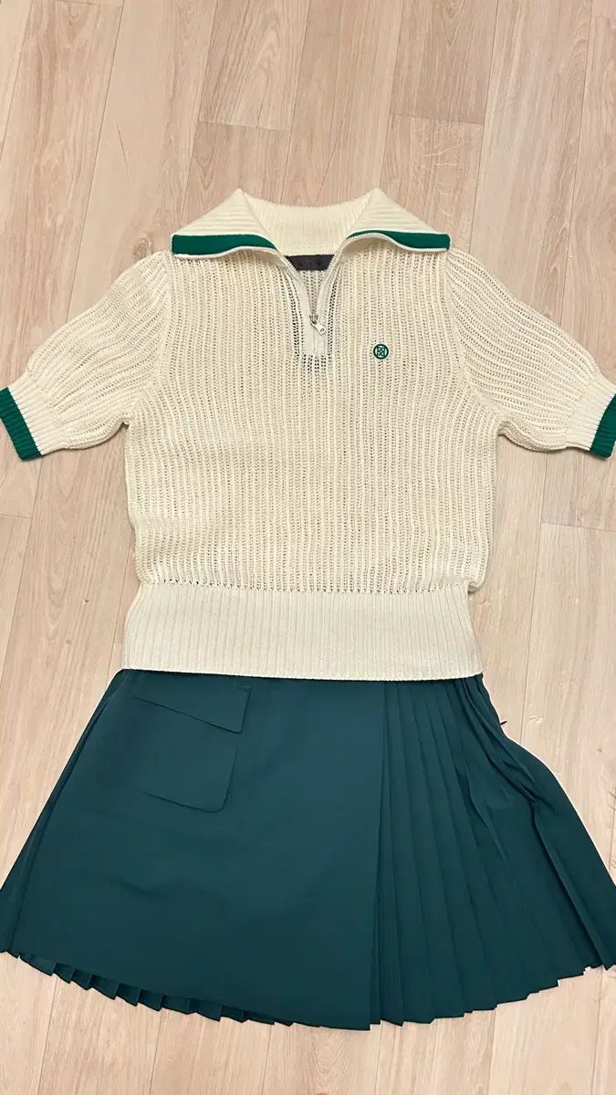 ジーフォア G/FORE アイボリー 半袖 ニット S