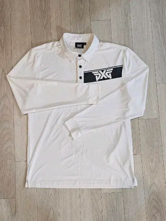 PXG 白 長袖 ポロTシャツ 100