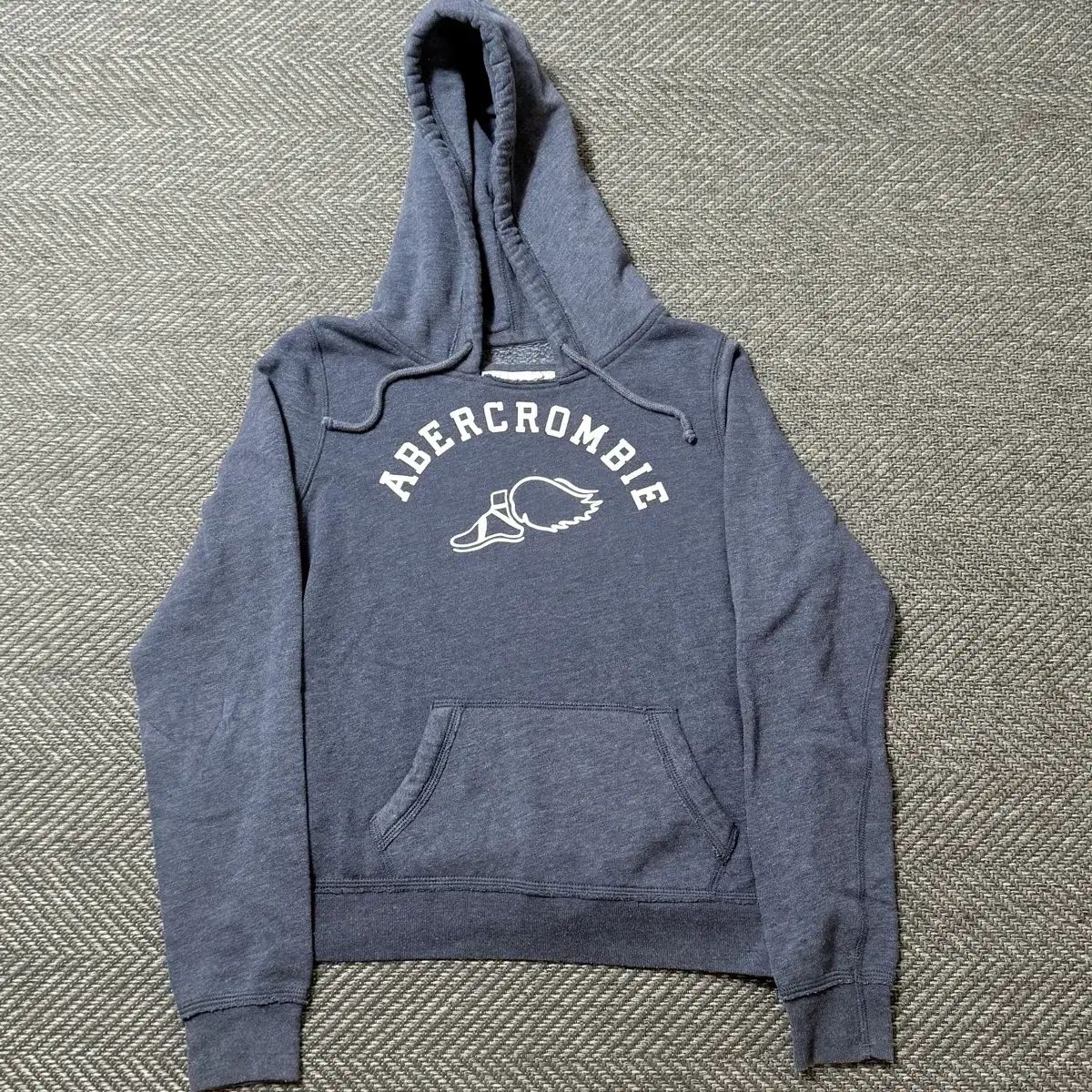 アバクロンビー レタリング ネイビー フードTシャツ L