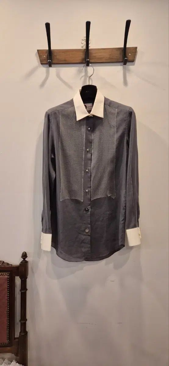 LANVIN ランバン バイカラー シャツ