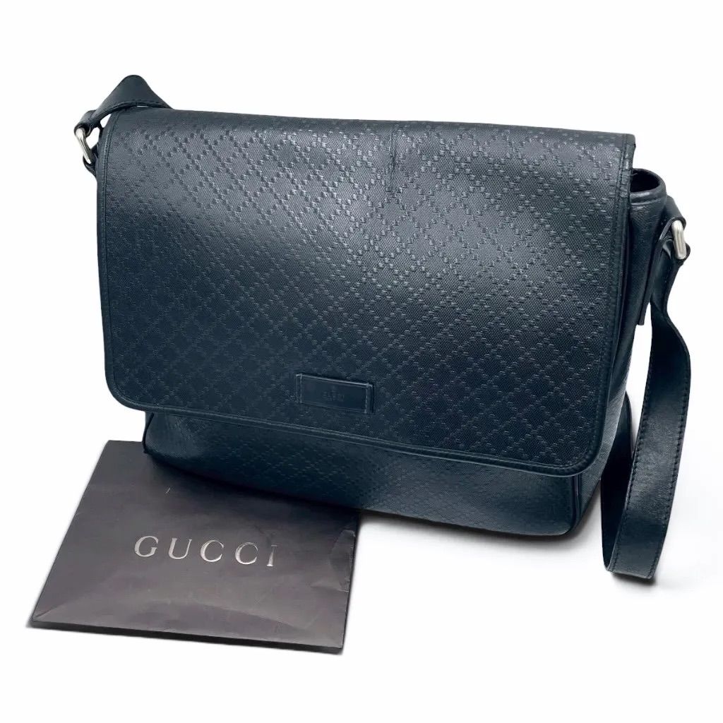 GUCCI グッチ ディアマンテ レザー ショルダーバッグ メッセンジャー 