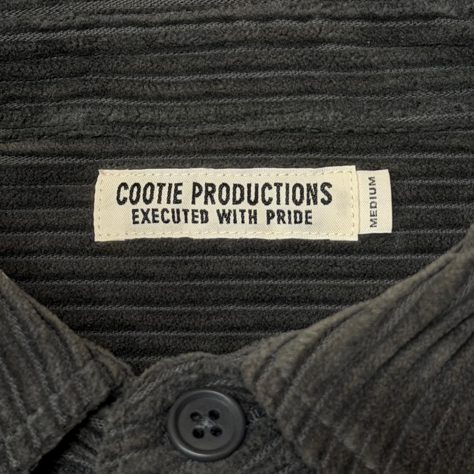 参考上代24200円 COOTIE PRODUCTIONS 21AW Wide Corduroy CPO Jacket ワイドコーデュロイCPOジャケット  クーティープロダクションズ CTE-21A208 グレー M （15107M） 参考上代24200円 COOTIE PRODUCTIONS 21AW Wide Corduroy CPO Jacket