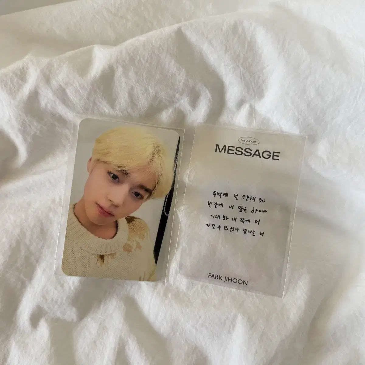 パク・ジフン(PARK JIHOON) Message 公開番組 サノク トレカ