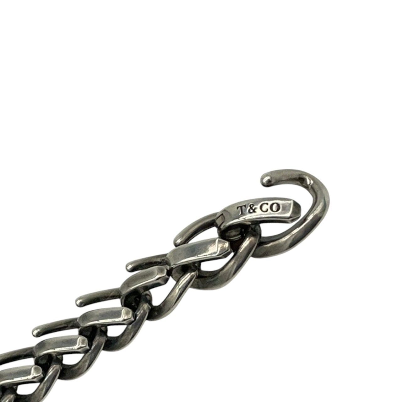 Tiffany フォージ ミディアム リンク ブレスレット いぶし仕上げ 21 新品同様】ティファニー Tiffany＆Co. フォージ ミディアムリンク