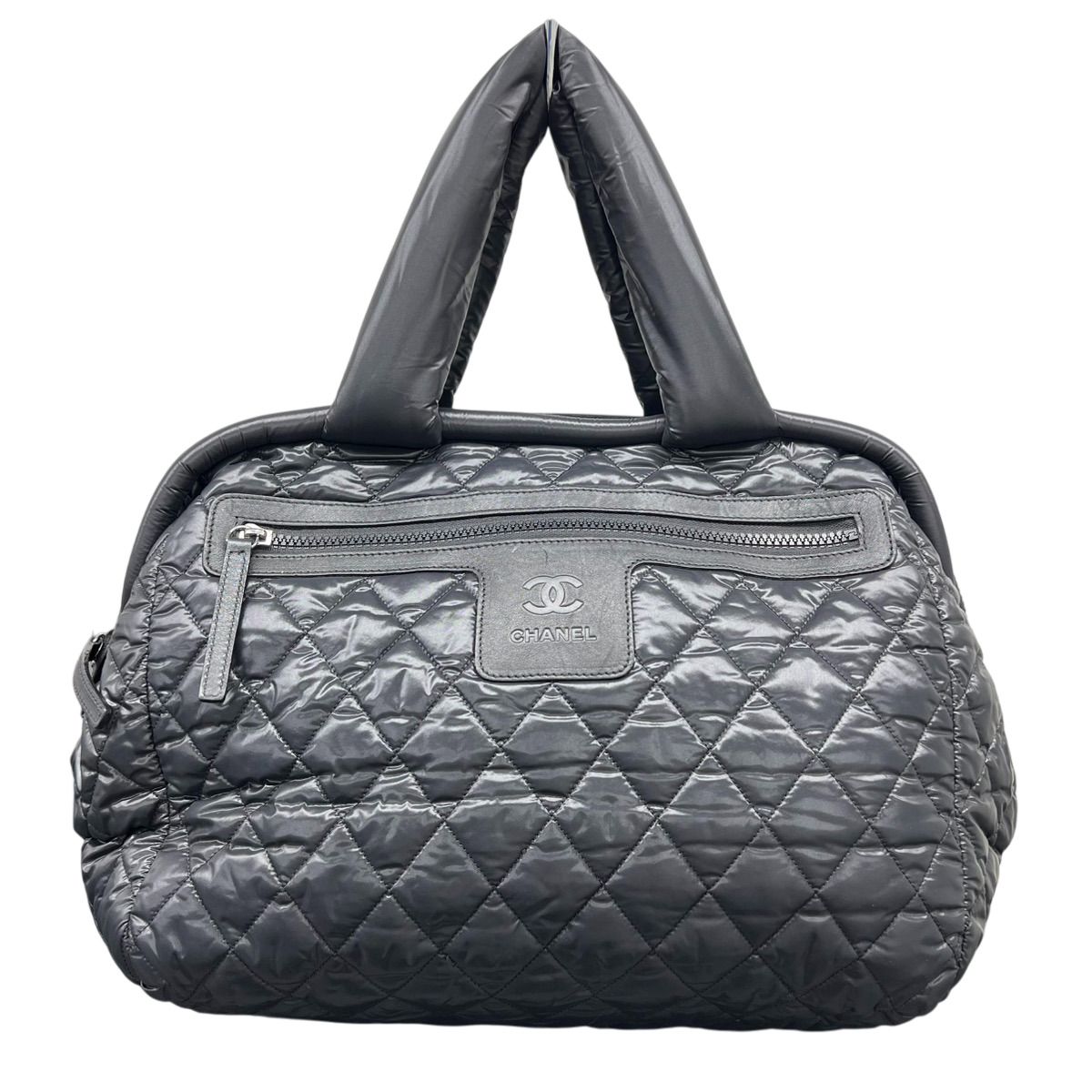 CHANEL 美品 シャネル コココクーン ミニボストンバッグ キルティング 