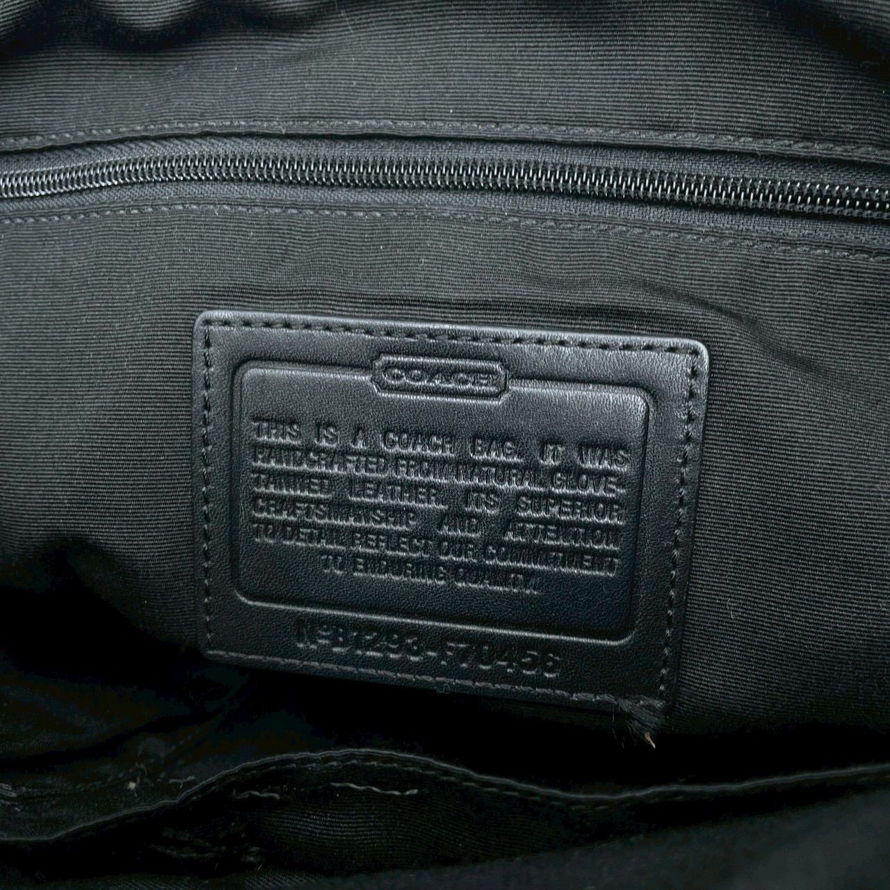 COACH コーチ レザー ショルダーバッグ ブラック 黒 本革