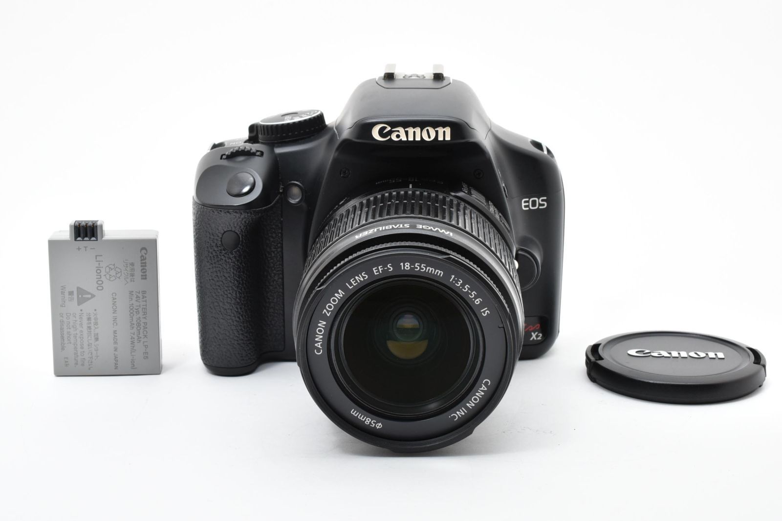 ★美品★ 《シャッター数12.223回》Canon キャノン EOS Kiss X2 EF-S 18-55mm レンズセット デジタル一眼レフ #K828-3