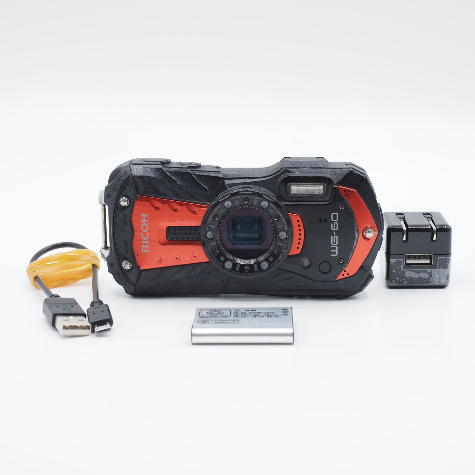 ショット数20,220回 RICOH リコー WG-60 レッド 実用品 #3099 11,850円