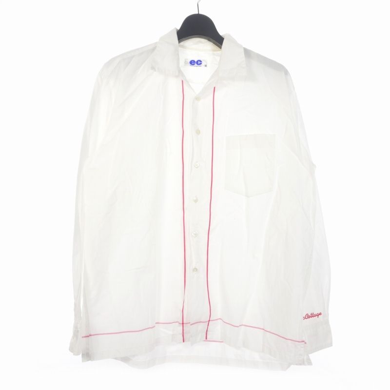 Electric Cottage ELECTRIC COTTAGE SHIRT LONG SLEEVE BOWLING SHIRT M WHITE WHITE