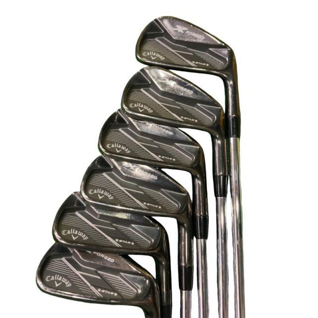 【中古】 キャロウェイ X FORGED STAR SMOKE 6S アイアンセット IR リシャフト (フレックスその他) メンズ 男性用 右利き 右用 Cランク ゴルフクラブ