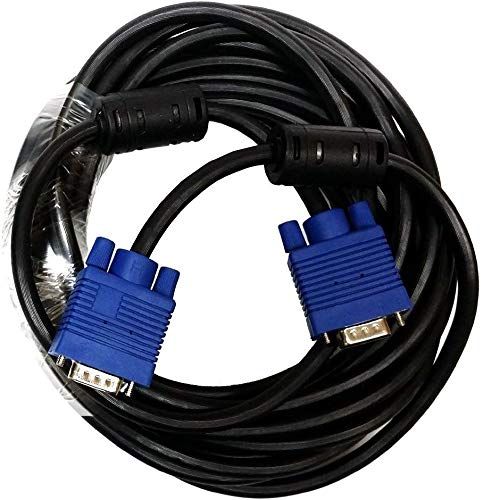 Parishop High Resolution VGA Cable 15 Pin Male to Male Extension Cable VGA-VGA Display Cable Projector Display with Noise-Resistant Double Cores (10M)