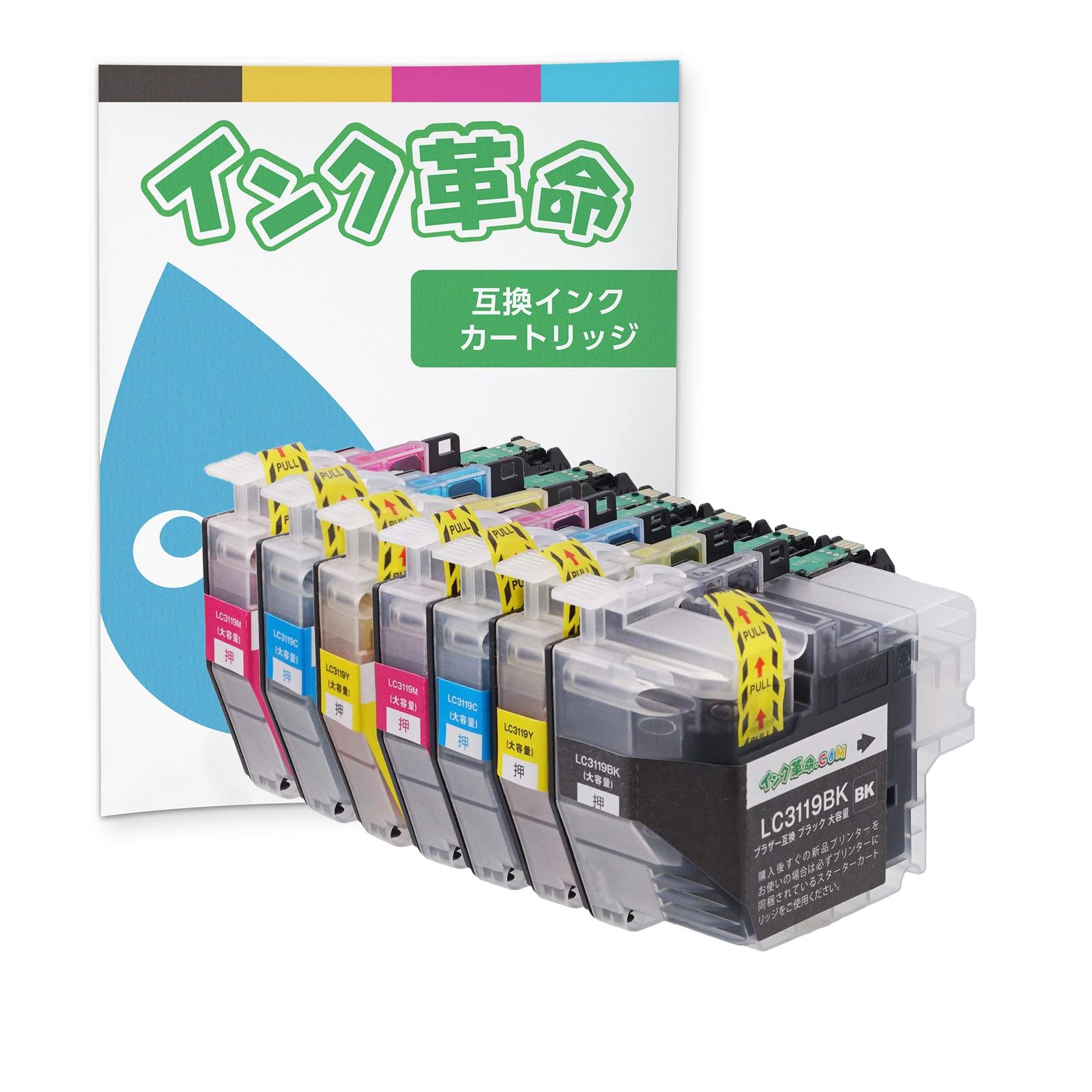 【インク革命】 brother用 LC3119-4PK 互換インク 4色パック +CMY 大容量 ブラザー インク LC3119 シリーズ 純正インクと併用可 ICチップ付き 残量検知対応 【日本企業】 対応機種：MFC-J6980CDW / J65 ... 9,154円