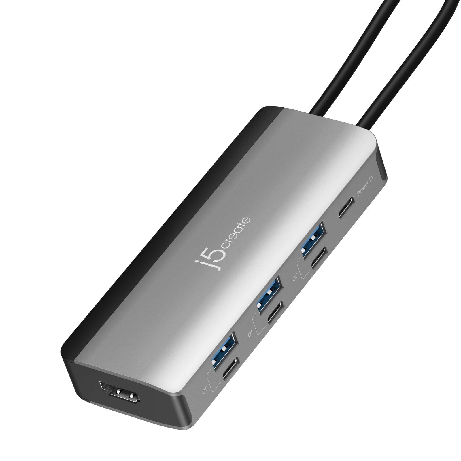 j5create 「2025年10月新登場 最新規格 VGP2026 受賞」USB-C 8in1 マルチハブ HDMI 4K144Hz対応 USB3.2 Gen1×6 PD85W充電対応 Type-A/C切替式ポート搭載 JCD362-EJ
