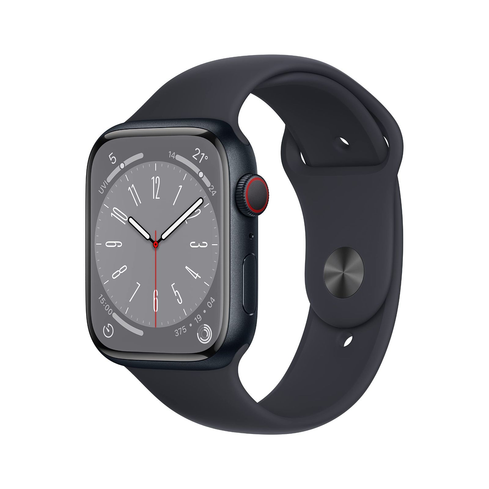 【数量限定】45mm - Cellularモデル) + (GPS ミッドナイトアルミニウムケースとミッドナイトスポーツバンド 8 Series Watch Apple