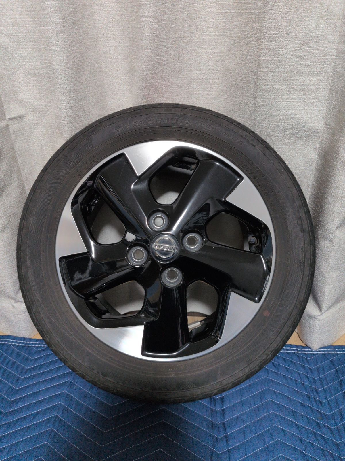 送料込み】日産ルークス B44A 純正アルミホイール付タイヤ 4本セット