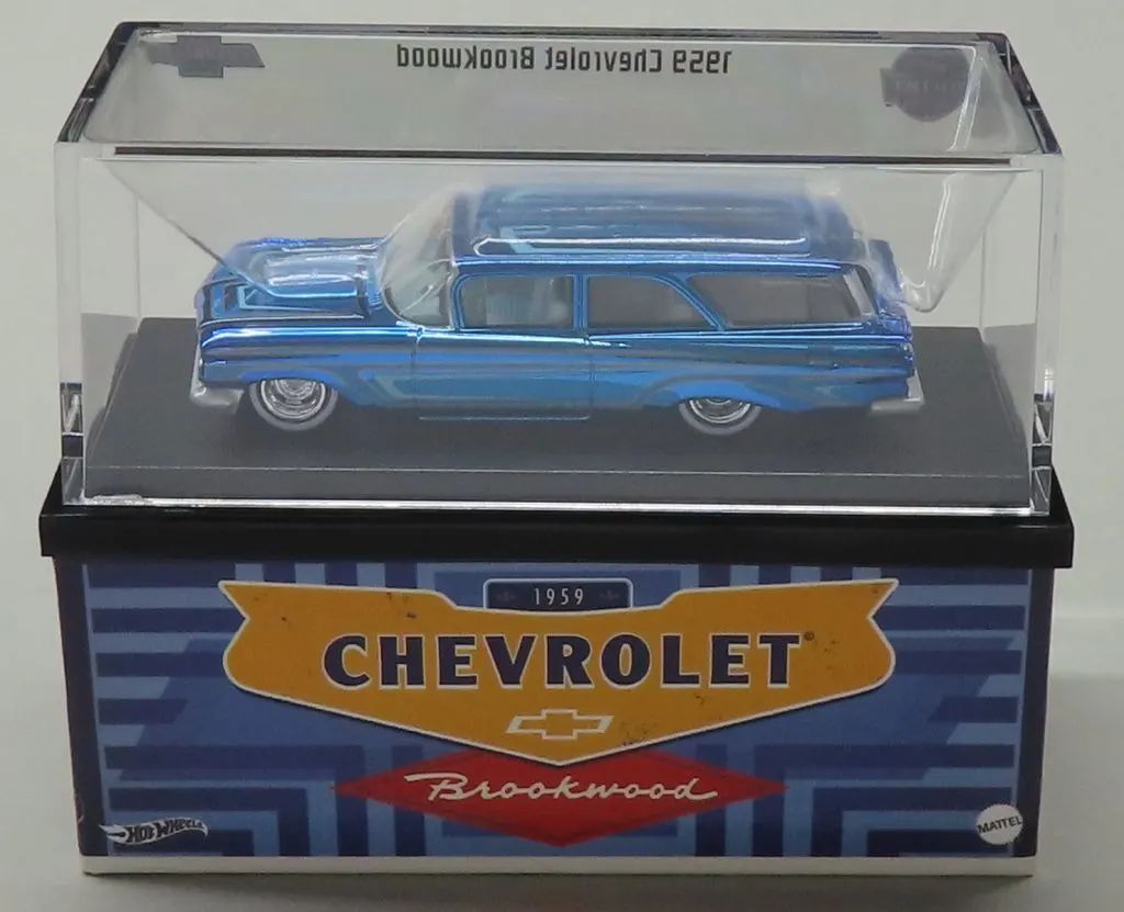 【中古】ミニカー 1/64 1959 CHEVROLET BROOKWOOD(スペクトラフレーム・アイスブルー) 「Hot Wheels」 RLC限定 [JCP19]