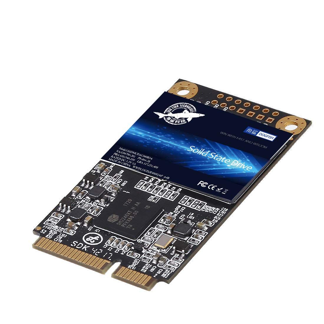 SSD SATA mSATA 250GB Dogfish 内蔵型 Solid State Drive 3年保証 PC/ノート/パソコン/適用 ソリッドステートドライブ (250GB, Msata)