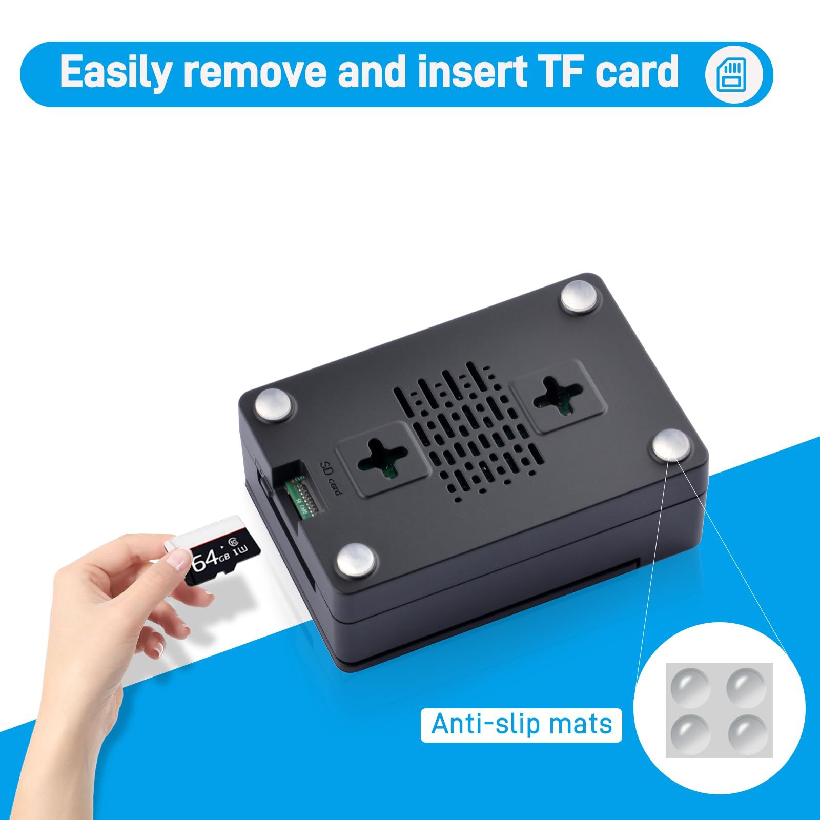 GeeekPi Raspberry Pi 5用ケース 27W PD電源アダプター付き 