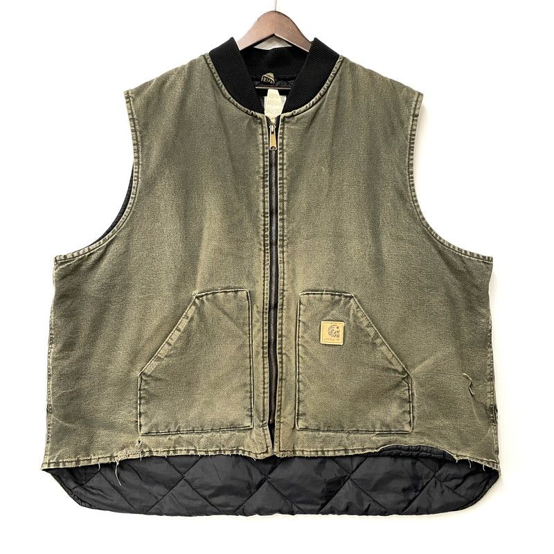 現状渡し品】 Carhartt カーハート DUCK VEST V02 MOS ダックベスト