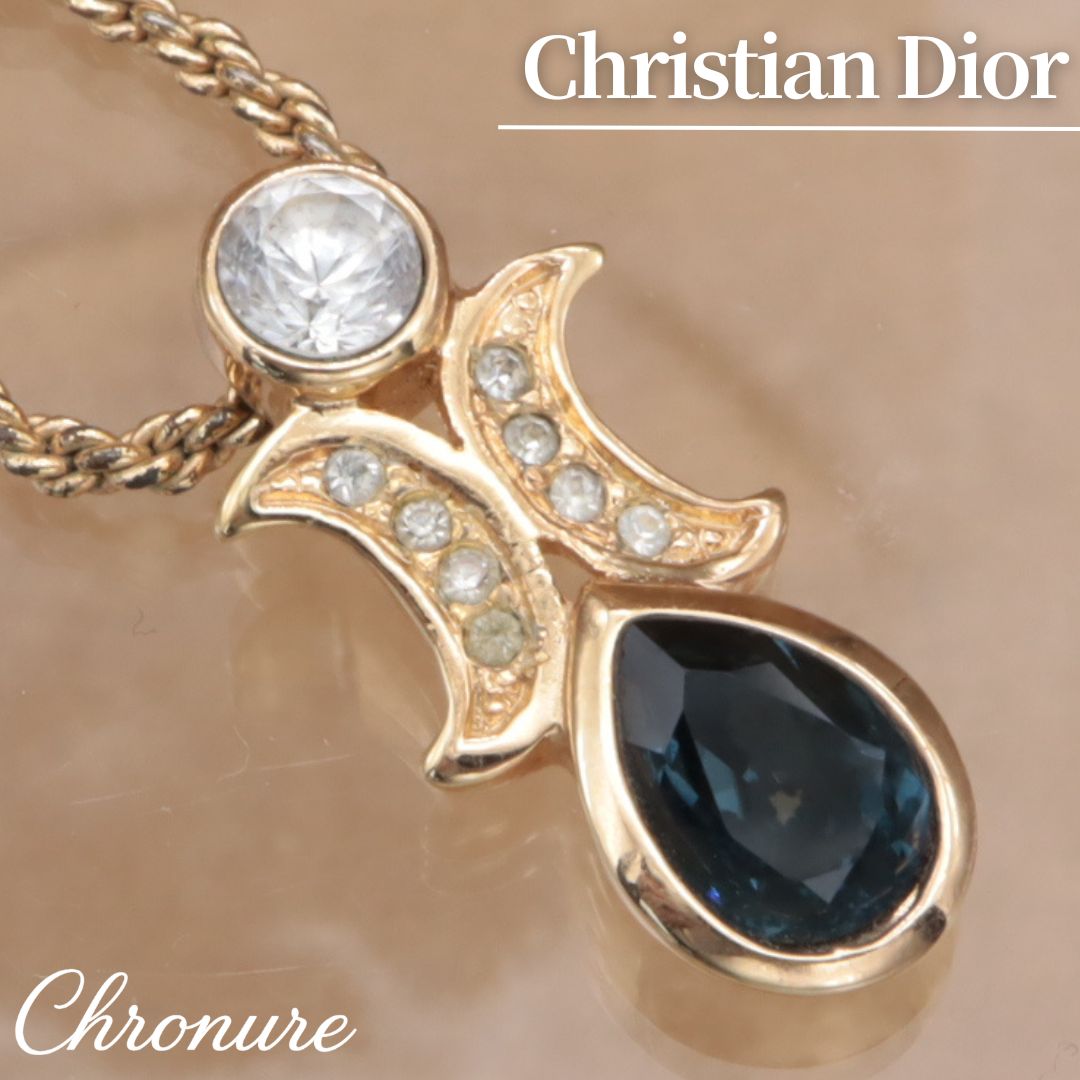 クリスチャンディオール Christian Dior ネックレス カラーストーン
