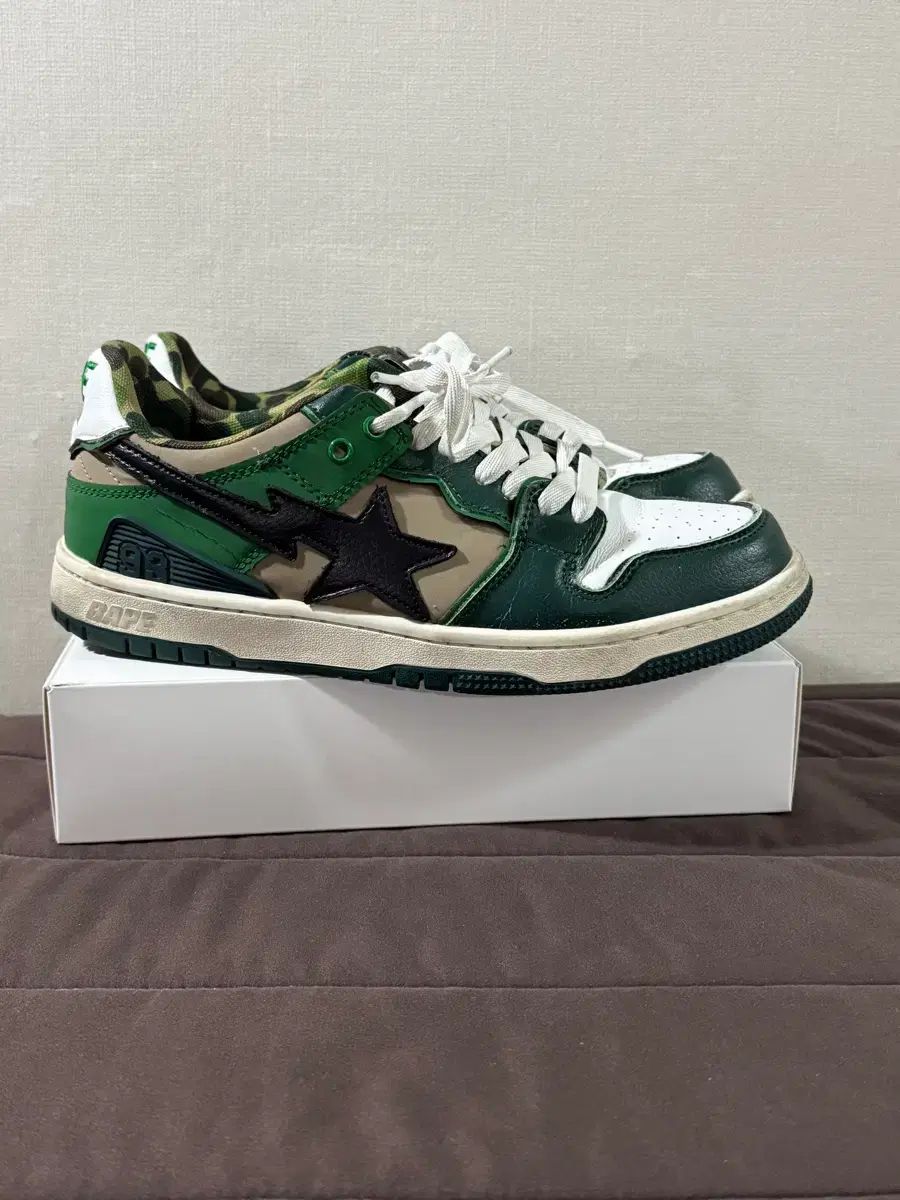 BAPE Bapesta グリーン カモフラ スニーカー