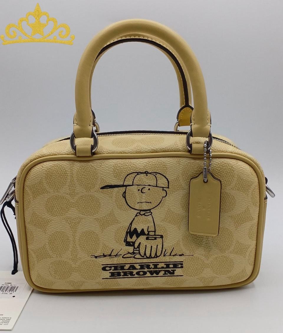 COACH × PEANUTS シグネチャー チャーリーブラウン 2WAYバッグ レディース コーチ