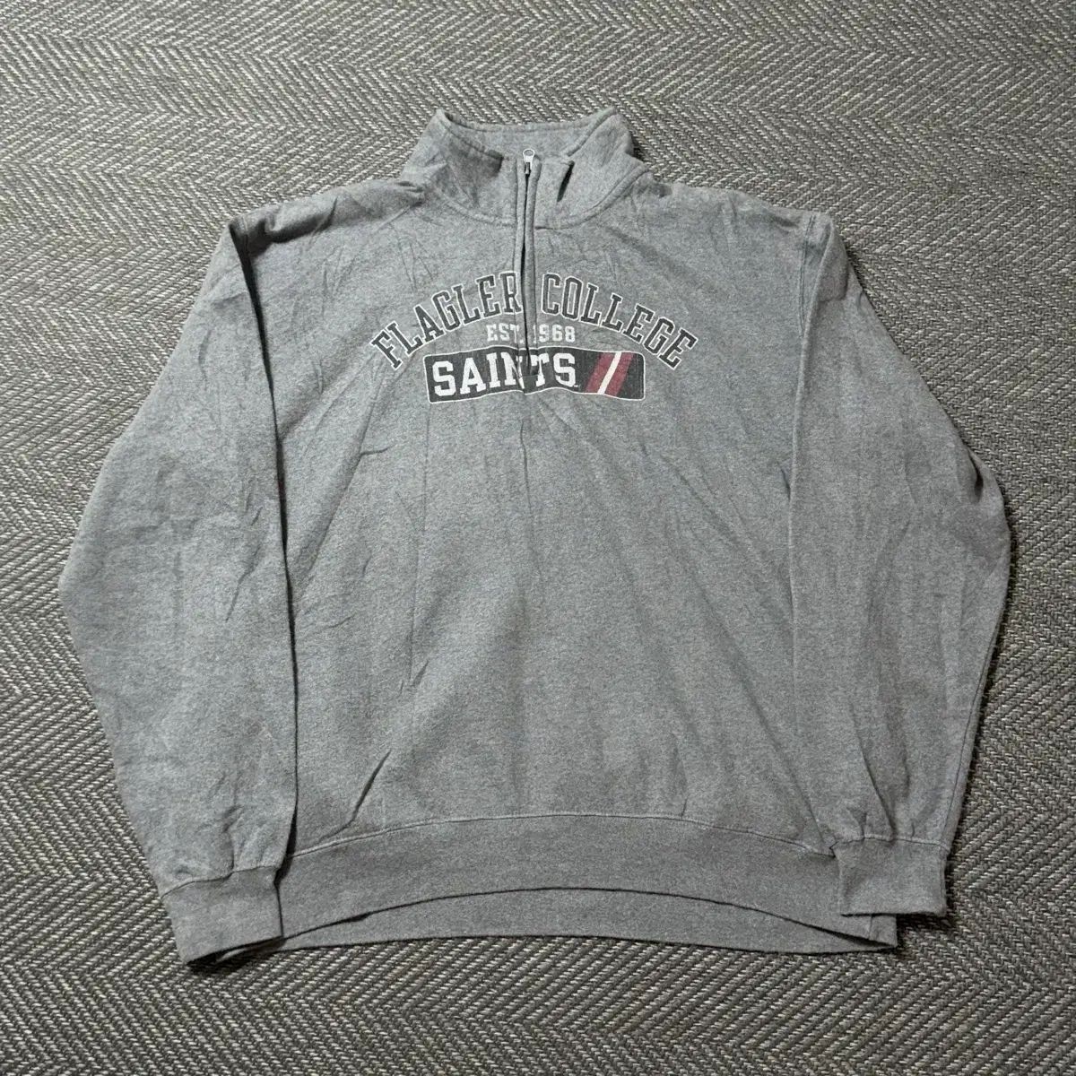 usa ギア saints ハーフ ジップアップ スウェット XL