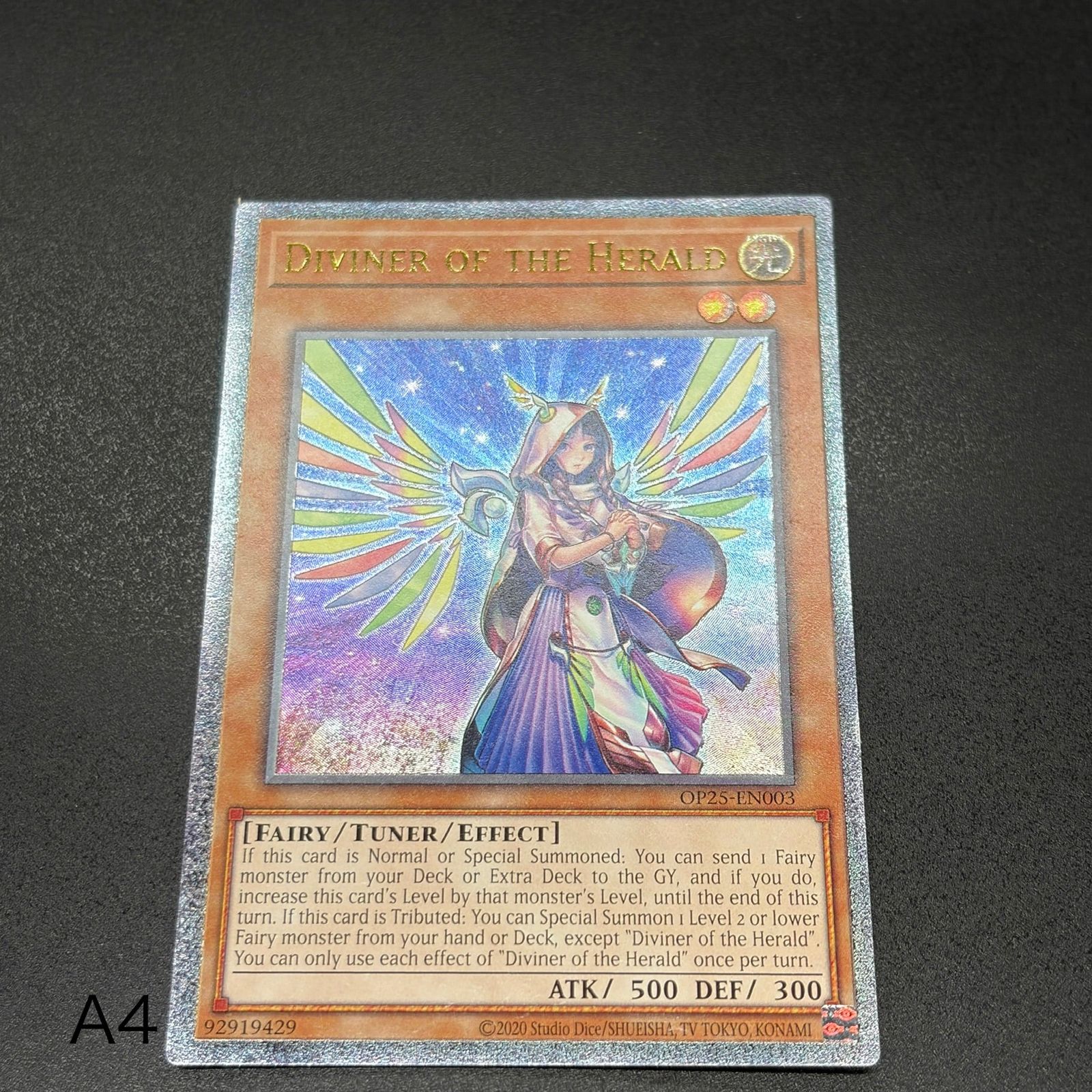 遊戯王　宣告者の巫女/レリーフ/英語/EU A4