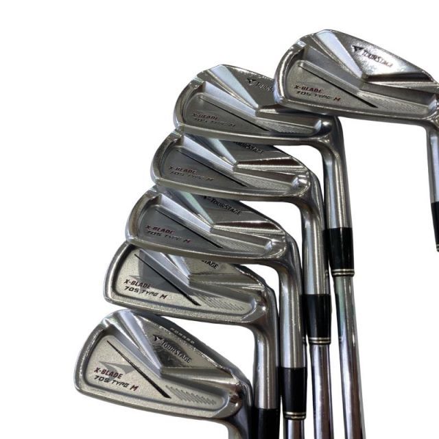 【中古】 ブリヂストン TOURSTAGE X-BLADE 705 TYPE M 6S アイアンセット IR Dynamic Gold (フレックスS) メンズ 男性用 右利き 右用 Cランク ゴルフクラブ