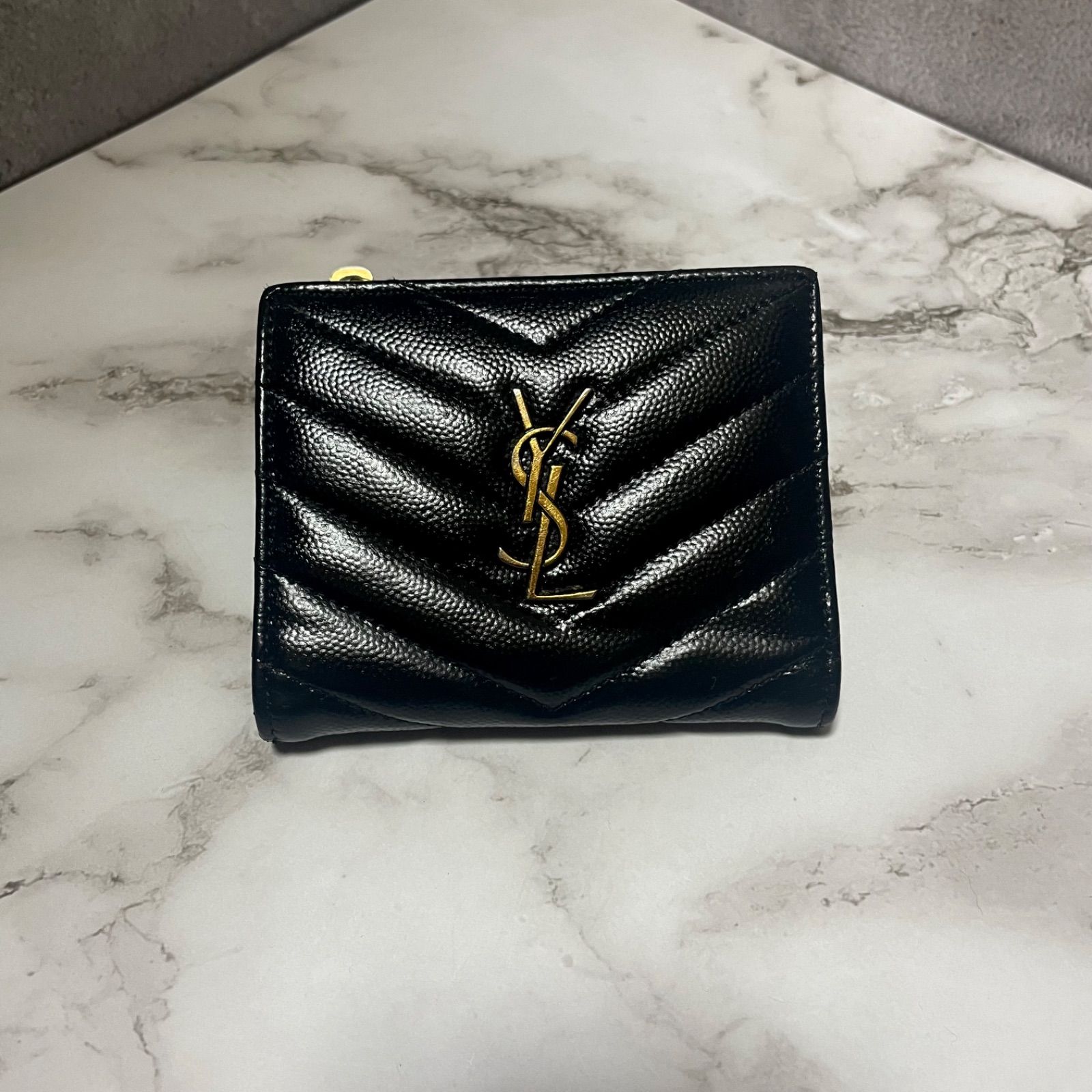 SAINT LAURENT 折り財布 レザー