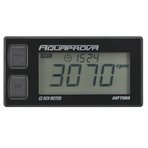 デイトナ(Daytona) タコメーター バイク デジタル 防水 電池駆動 AQUAPROVA(アクアプローバ) EZシリーズ レブメーター 72814(沖縄・離島の方不可)