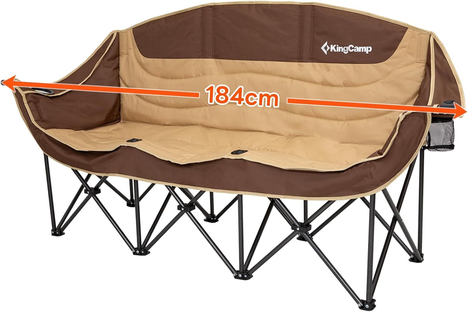 KingCamp アウトドア チェア 三人掛け キャンプ 椅子 3人掛け 折りたたみ式 耐荷重300kg ソファチェア カップルチェア 三人用 収納袋付き 釣り 運動会 ガーデン コンパクト 室内