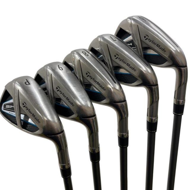 【中古】 テーラーメイド SIM MAX 5S アイアンセット IR TENSEI BLUE TM60(IR) (フレックスS) メンズ 男性用 右利き 右用 Cランク ゴルフクラブ