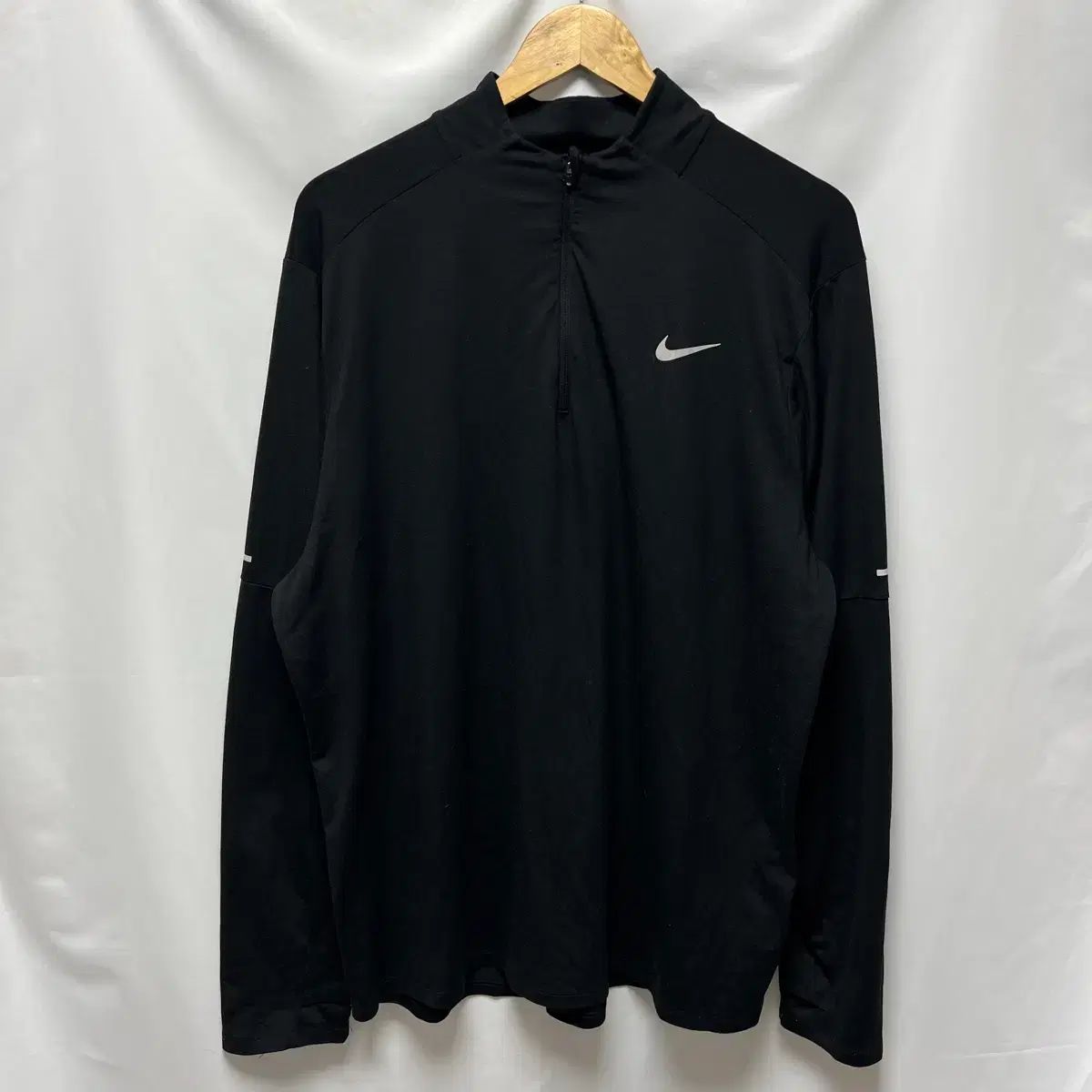 正規品/2XL NIKE ナイキ スウッシュ ドライフィット ブラック ランニング ハーフジップ ドリルトップ ウォームアップ