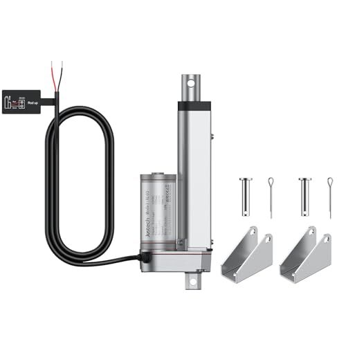 Justech リニアアクチュエーター 12V 電動アクチュエータ 1500N 50mm 100mm 200mm IP65 速度7-10mm/s 低騒音 線形アクチュエーター 正＆逆制御 農業機械/外科用ベッド/電動リフトレバー 自動車 RV f5f9ac43