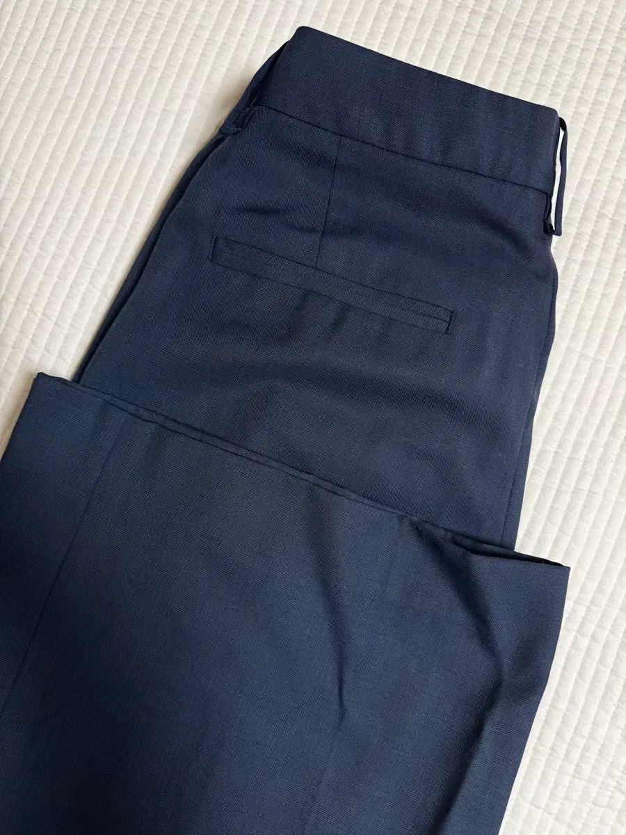 レクト ネイビー ワイドスラックス