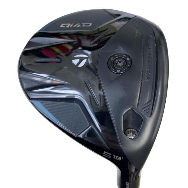 【中古】 テーラーメイド Qi4D 5W フェアウェイウッド FW 純正特注シャフト (フレックスS) メンズ 男性用 右利き 右用 Cランク ゴルフクラブ