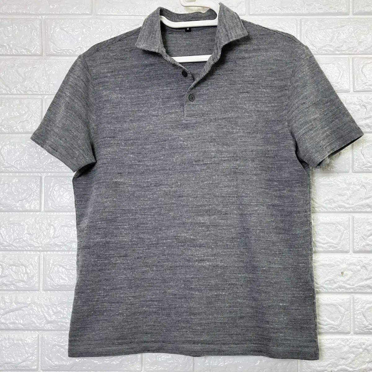 アレグリ メンズ グレー メッシュ ニット カラーTシャツ M